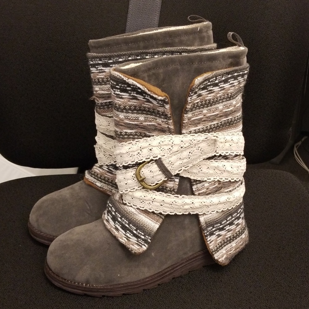 Muk Luk Grey belted boots